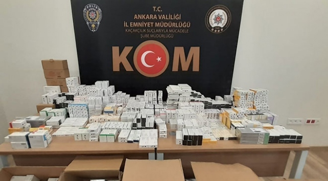 Ankara’da terör örgütlerine gönderilecek 72 bin ilaç ele geçirildi