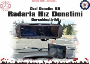 Nevşehir’de Radarla Hız Denetimi