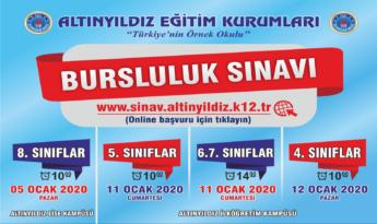 ALTINYILDIZ EĞİTİM KURUMLARI İL GENELİ 4.5.6.7.ve 8.SINIFLAR GİRİŞ VE BURSLULUK SINAVINA REKOR BAŞVURU