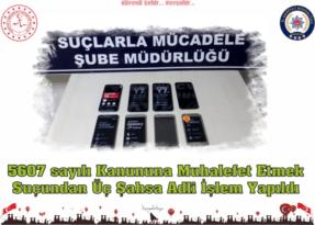 Nevşehir’de 5607 sayılı Kanununa Muhalefet Etmek Suçundan Üç Şahsa Adli İşlem Yapıldı