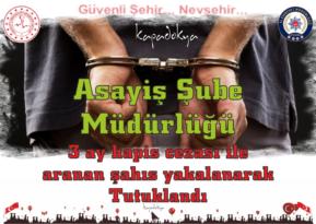 3 ay hapis cezası ile aranan şahıs yakalandı