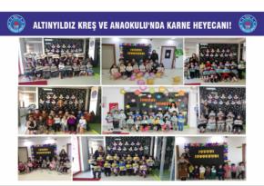 ALTINYILDIZ KREŞ VE ANAOKULU’NDA KARNE HEYECANI