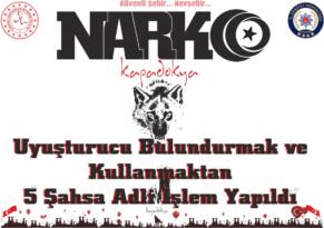 Nevşehir’de Uyuşturucu Bulundurmak ve Kullanmaktan 5 Şahsa Adli İşlem Yapıldı