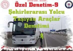 Şehirlerarası Yolcu Taşıyan Araçlar Denetlendi