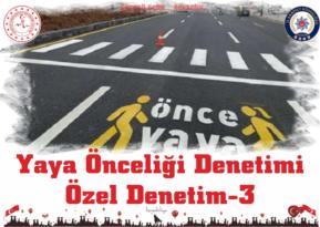 Nevşehir’de Yaya Önceliği Denetimi