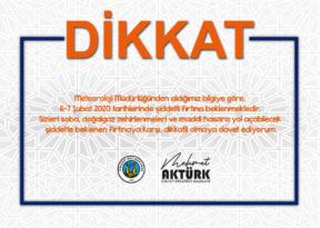 BAŞKAN AKTÜRK’TEN VATANDAŞLARA FIRTINA UYARISI
