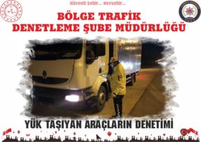 Eş Zamanlı Olarak Yük Taşıyan Araçların Denetimi Gerçekleştirildi