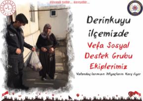 Derinkuyu Vefa Sosyal Destek Grubu Vatandaşların İhtiyaçlarını Karşılıyor