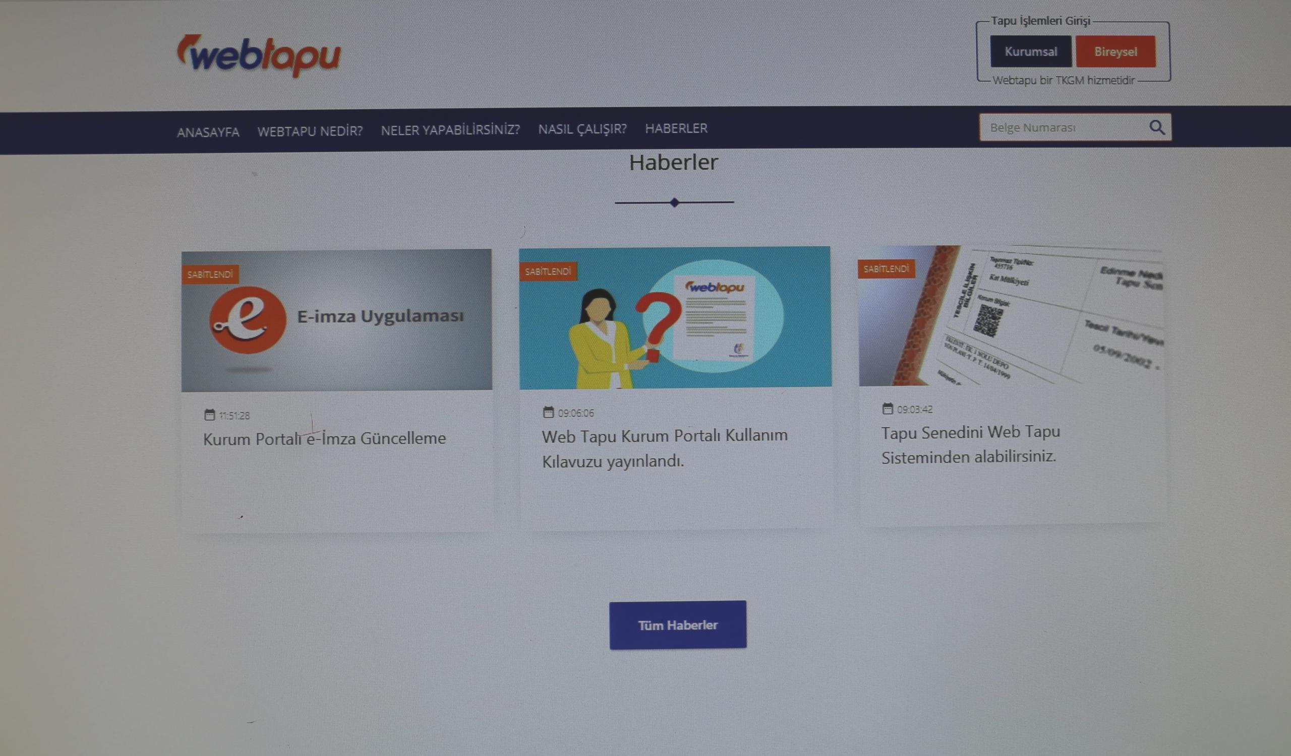 TAPU MÜDÜRLÜKLERİNE GİTMEDEN İŞLEM YAPILABİLİYOR