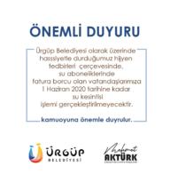 ÜRGÜP BELEDİYESİNDEN CORONA VİRÜSÜNE KARŞI ÖNEMLİ VE ÖRNEK DAVRANIŞ