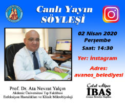 Prof. Dr. Ata Nevzat Yalçın Korona Virüsü İnstagramda Anlatacak