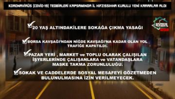 20 YAŞ ALTINDAKİLERİN SOKAĞA ÇIKMALARININ YASAKLAANDIĞI NEVŞEHİR’DE KORONAVİRÜS TEDBİRLERİ KAPSAMINDA YENİ ÖNLEMLER ALINDI