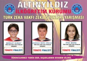 TÜRK ZEKA VAKFI TÜRKİYE FİNALLERİNDE ALTINYILDIZLILAR