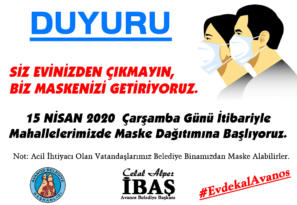Avanos’da Maskeler Belediyeden