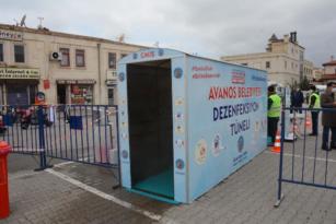 DEZENFEKSİYON TÜNELİNDEN GEÇMEDEN PAZARA GİRİŞ YOK