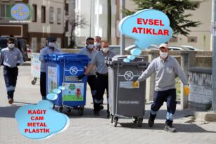 MAVİ RENKLİ GERİ DÖNÜŞÜM KUTULARINA ÇÖP ATILMAMALI