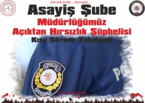 Açıktan Hırsızlık Şüphelisi Kısa Sürede Yakalandı