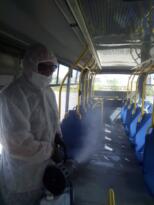 ÖZEL HALK OTOBÜSLERİ DEZENFEKTE EDİLDİ