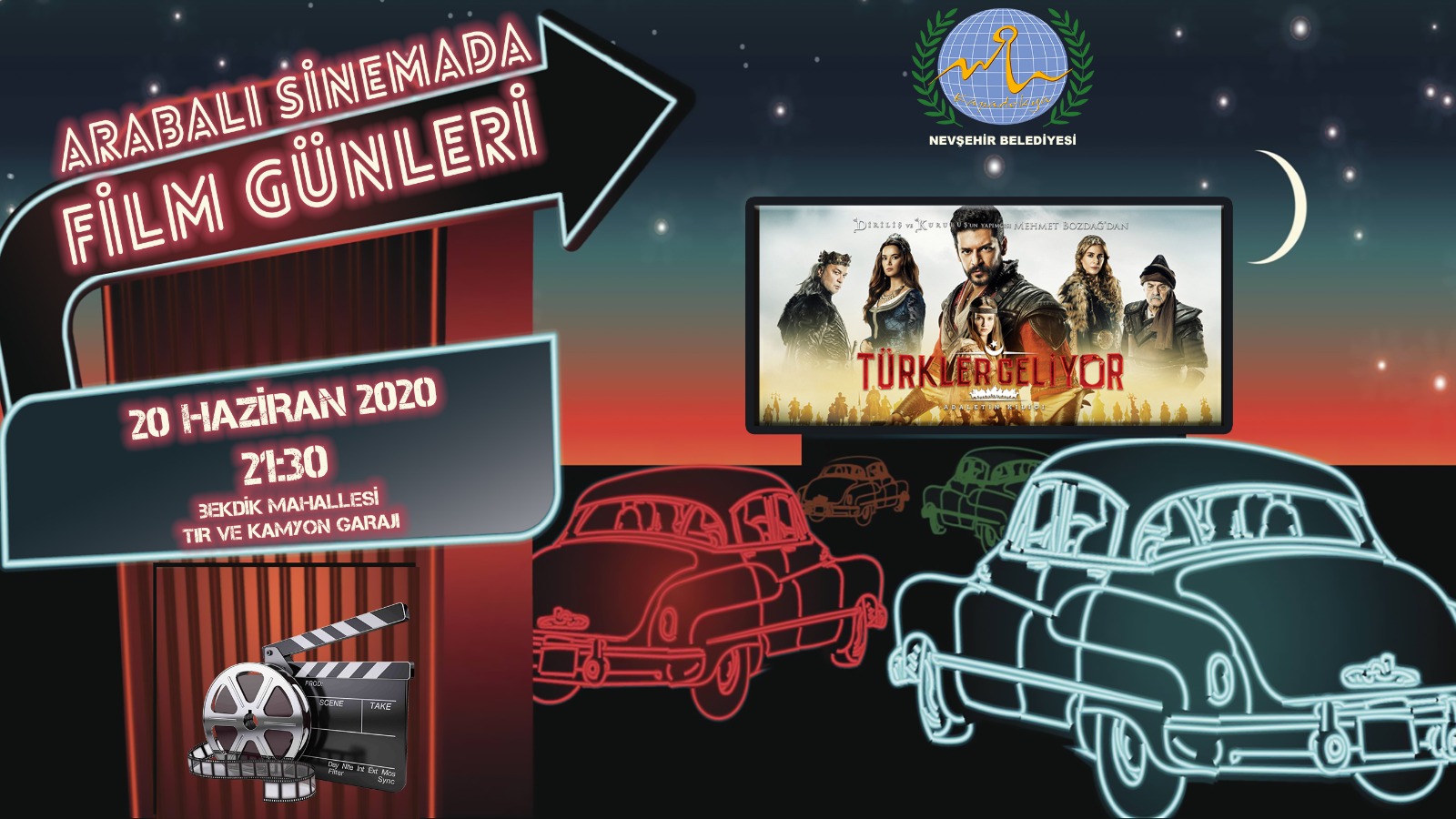 NEVŞEHİR BELEDİYESİ ARABADA SİNEMA ETKİNLİKLERİNE DEVAM EDİYOR
