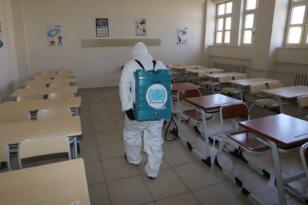LGS SINAVI İÇİN OKULLAR DEZENFEKTE EDİLDİ