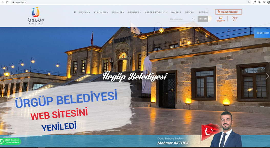 Ürgüp Belediyesi’nin web sitesi yenilendi