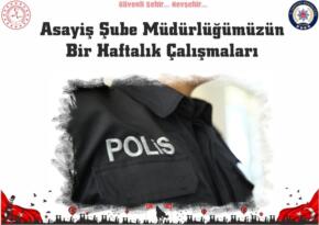 Nevşehir Asayiş Şube Müdürlüğümüzün Bir Haftalık Çalışmaları
