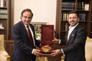 DOMİNİK CUMHURİYETİ’NİN ANKARA BÜYÜKELÇİSİ ELİAS SERULLE, BELEDİYE BAŞKANI RASİM ARI’YI ZİYARET ETTİ