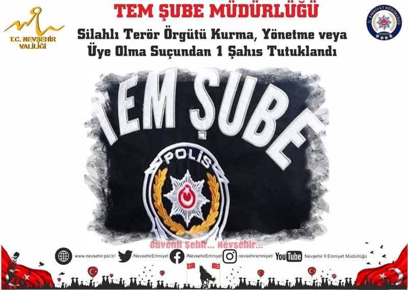Silahlı Terör Örgütü Kurma, Yönetme veya Üye Olma Suçundan Bir Şahıs Tutuklandı