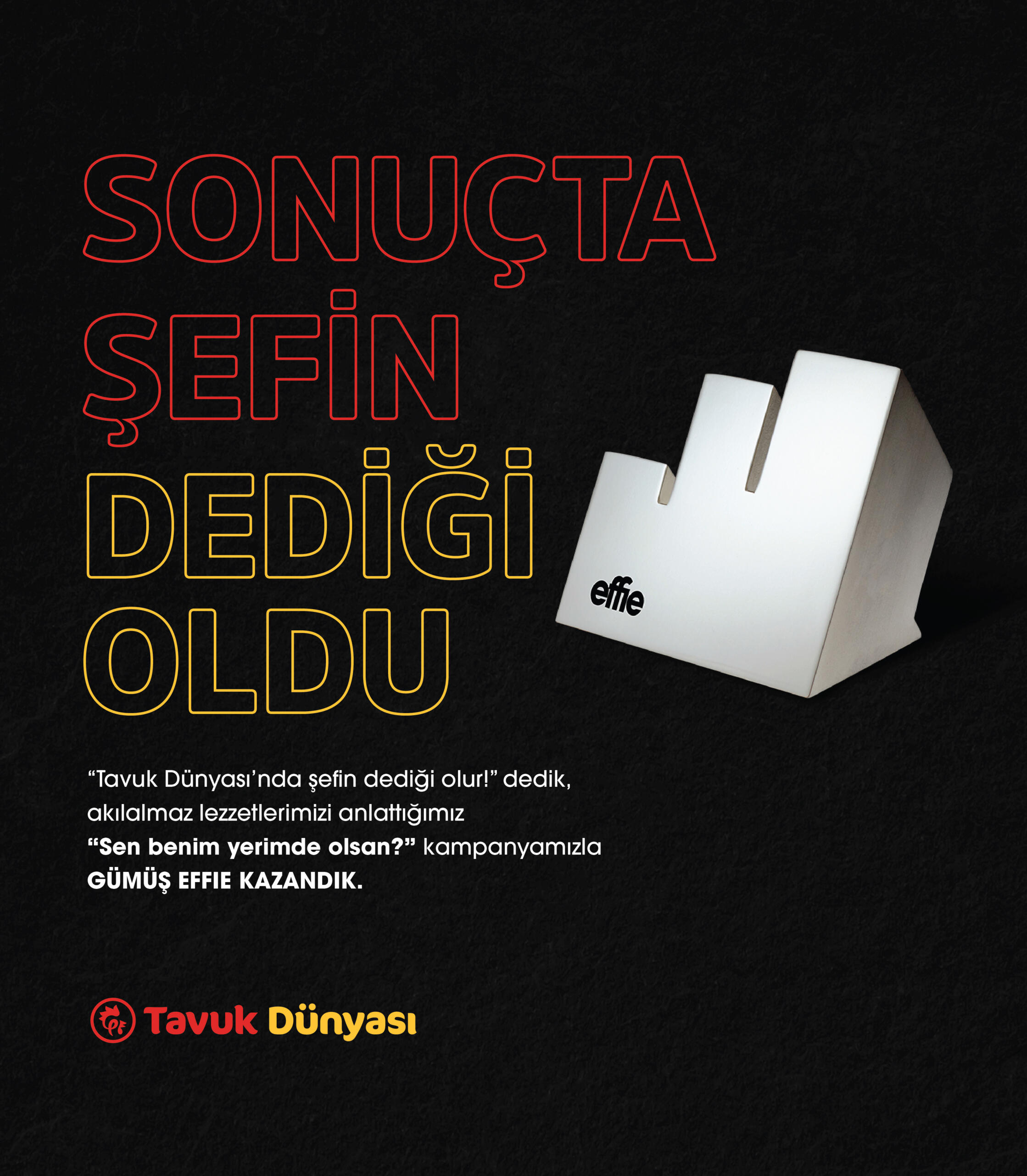Tavuk Dünyası, bu sene de Effie Türkiye’de