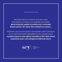 SEY VAKFI’NDAN ENKAZDAN KURTULAN ÇOCUKLARA BURS