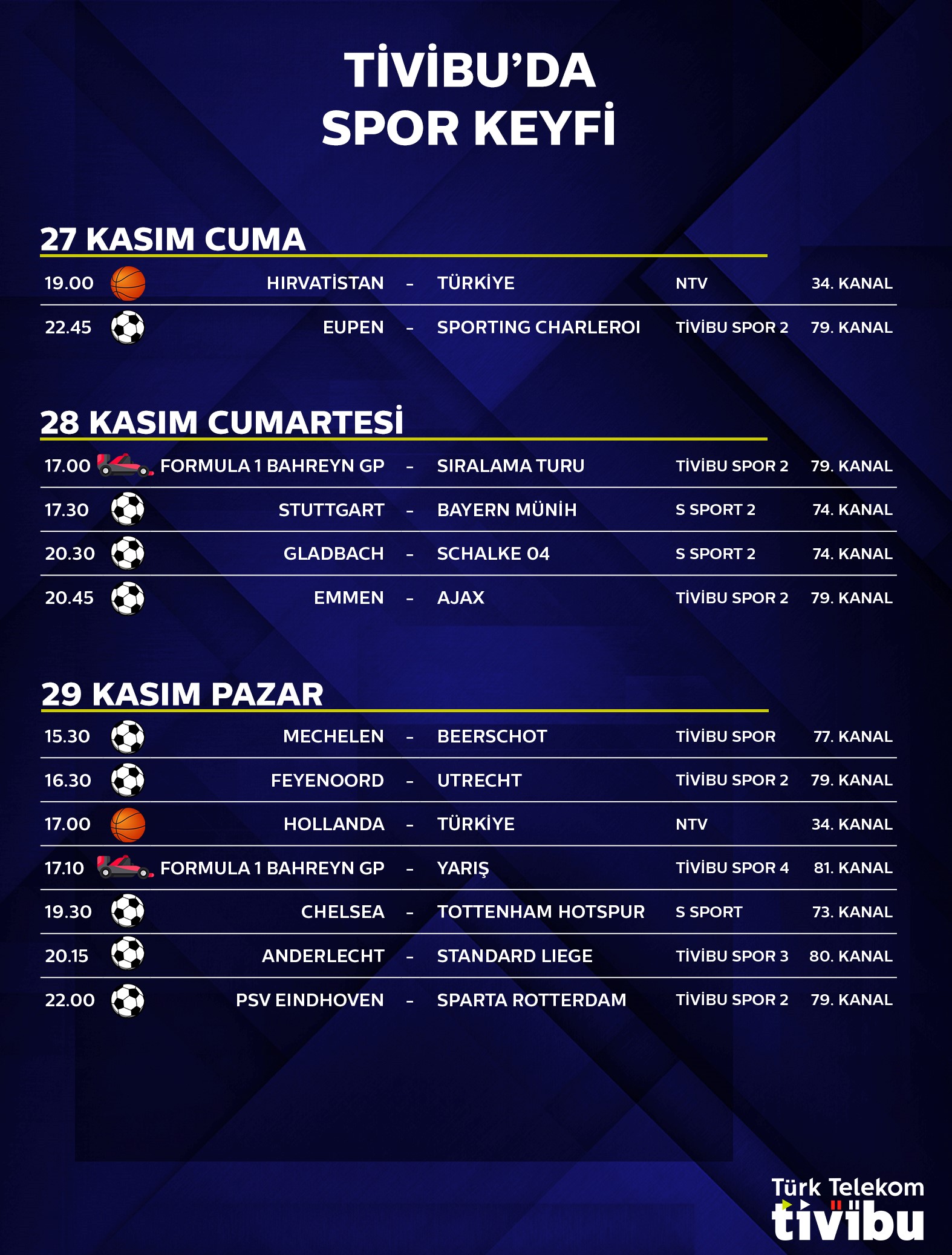 12 Dev Adam maçları Tivibu’da