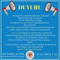 Hacıbektaş’ta salgın yasakları