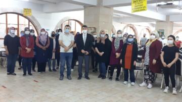 63 Kursiyere makine dikişçisi eğitim veriliyor