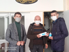Gülşehir Ülkü Ocakları maske ve dezenfektan dağıttı