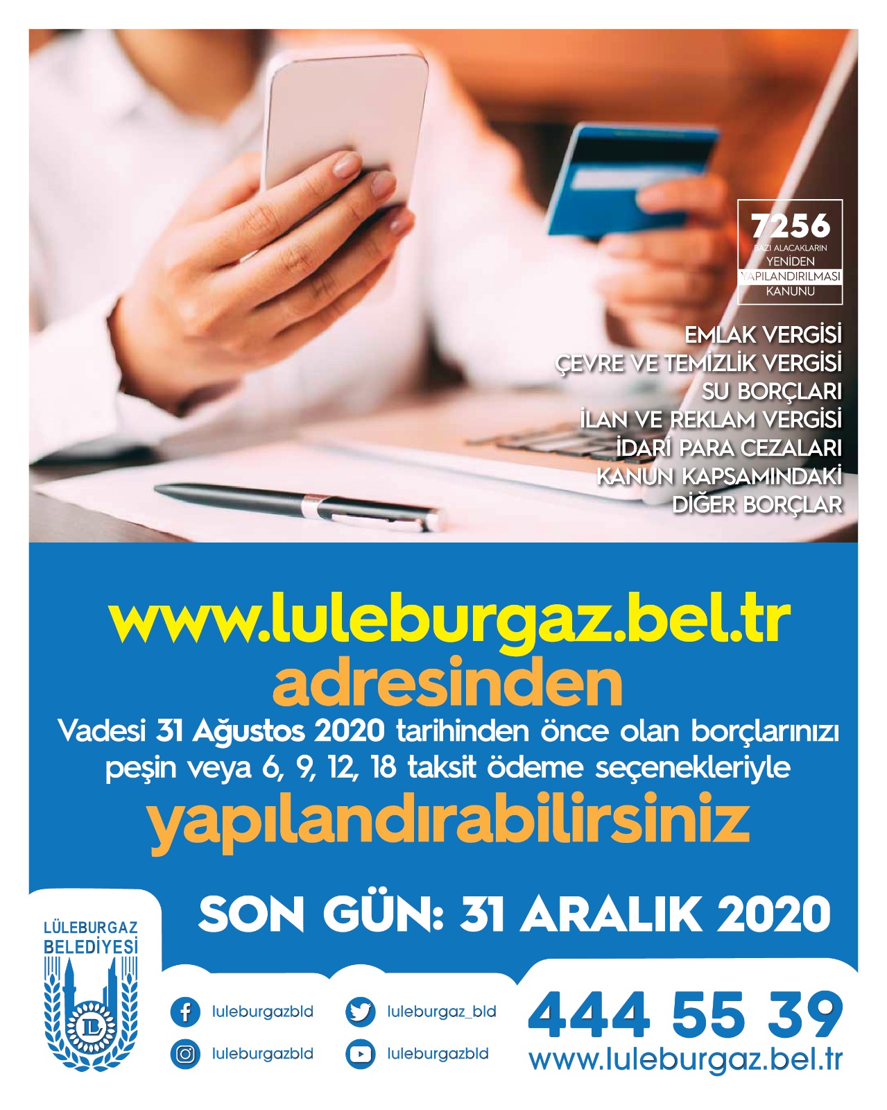 LÜLEBURGAZ’DA BİR HAFADA 2 MİLYON 320 BİN 989 TL’LİK BORÇ YAPILANDIRILDI