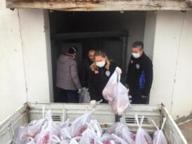 Kurban bağışları 300 aileye ulaştırılıyor