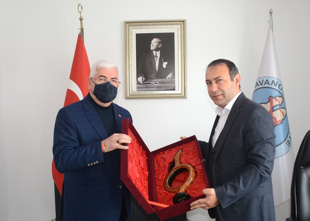ERGENE BELEDİYE BAŞKANI RASİM YÜKSEL’DEN BAŞKAN İBAŞ’A ZİYARET