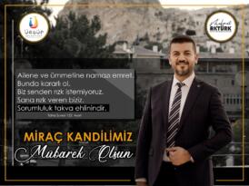 Ürgüp Belediye Başkanı Mehmet Aktürk’ün Miraç Kandili Mesajı