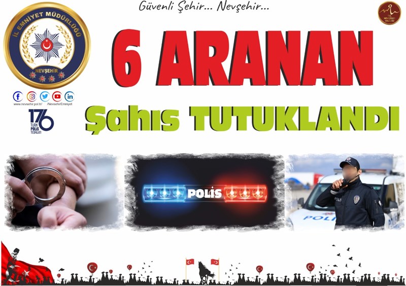 6 Aranan Şahıs Tutuklanarak Cezaevine Teslim Edildi