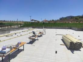 Hacıbektaş’ta Serçeşme parkına teras yapılıyor