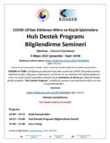 Hızlı destek programı bilgilendirme semineri düzenlenecek