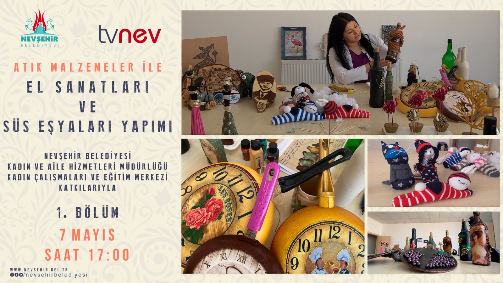 “ATIK MALZEMELERDEN KOLAY TASARIMLAR” BU AKŞAM TVNEV EKRANLARINDA