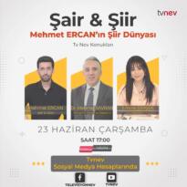 MEHMET ERCAN 23 HAZİRAN ÇARŞAMBA GÜNÜ TVNEV EKRANLARINDA OLACAK