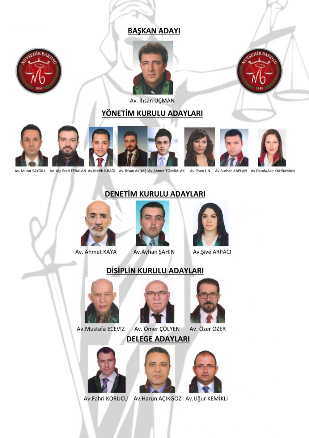 Baro Başkan adayı Uçman’ın listesi belli oldu