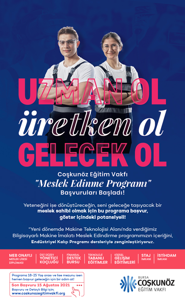 Coşkunöz Eğitim Vakfı (CEV) Meslek Edinme Programı Başvuruları Başladı