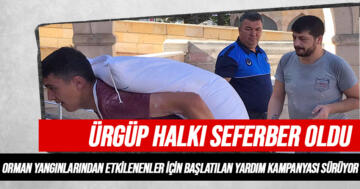 Ürgüp Halkından Yangın Bölgesine Yardım Seferberliği