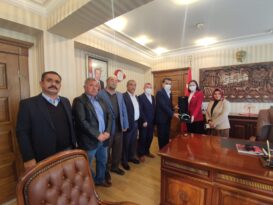 Meclis üyeleriyle Kaymakam Polat’a ziyaret