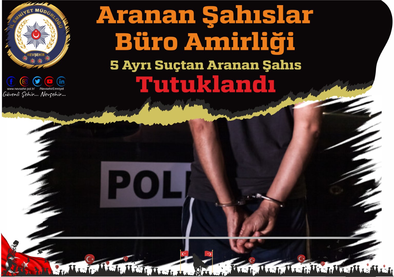 5 Ayrı Suçtan Aranan Şahıs Tutuklandı