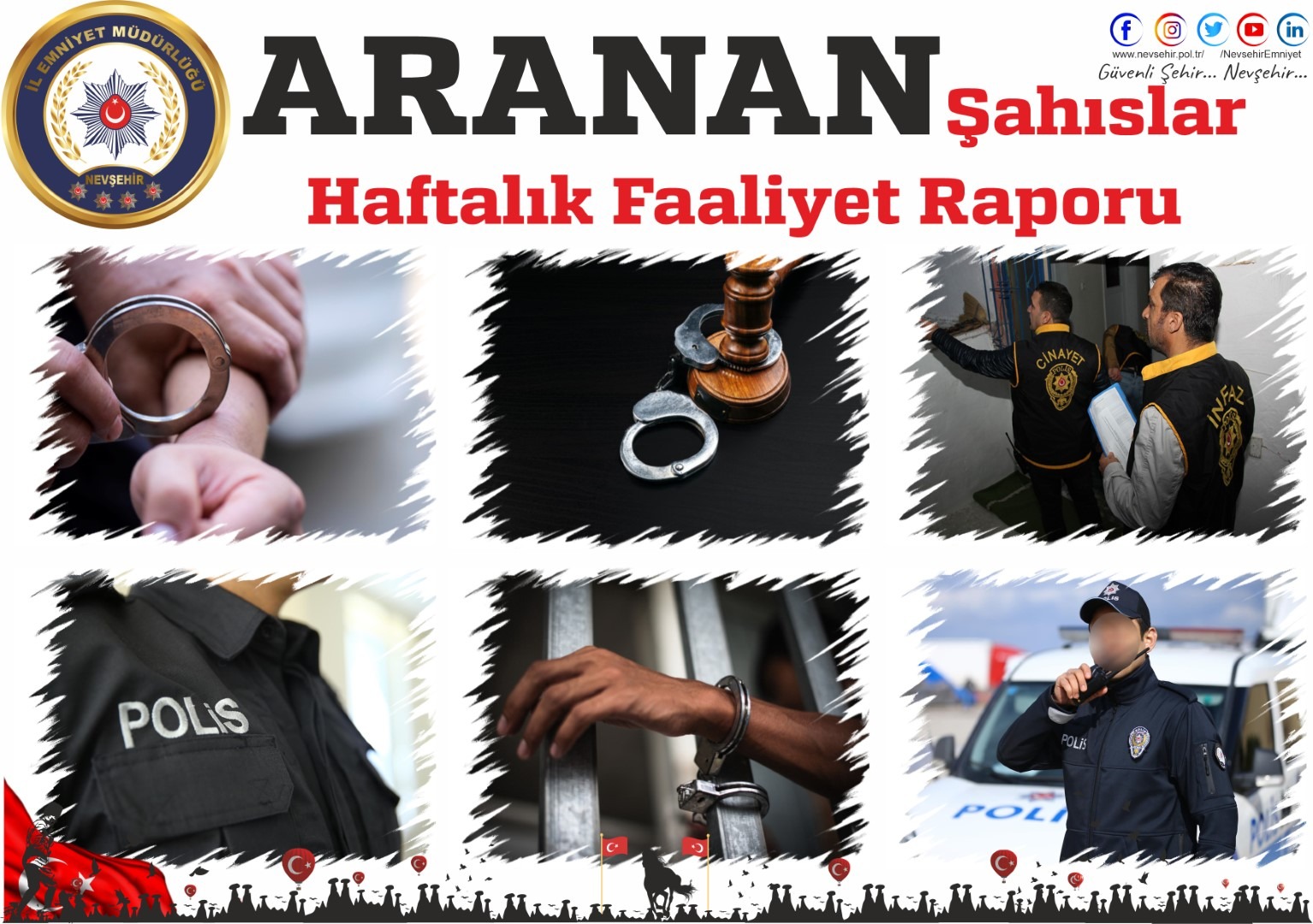 ARANAN ŞAHISLAR Haftalık Faaliyet Raporu.