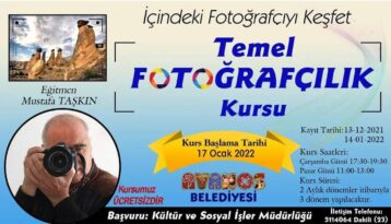Temel Fotoğrafçılık Kursu Kayıtları Başlamıştır